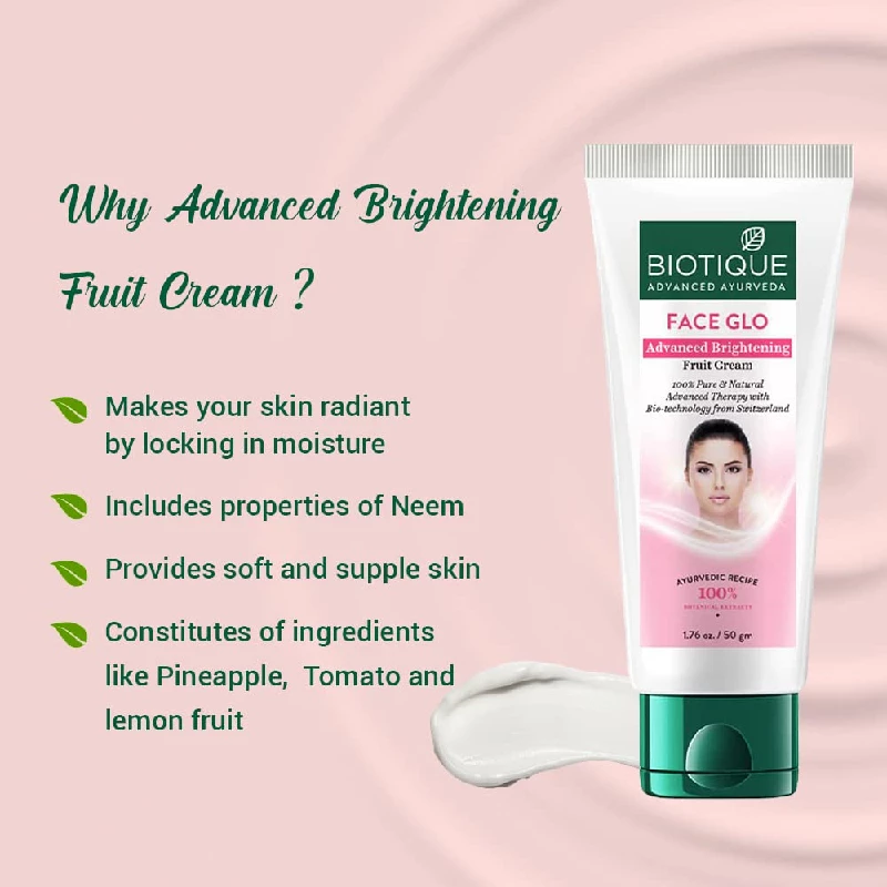 Biotique Face Glo Advance Brightening Fruit Cream, 50 g-5.webp